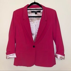 Kensie pink 1 button Blazer